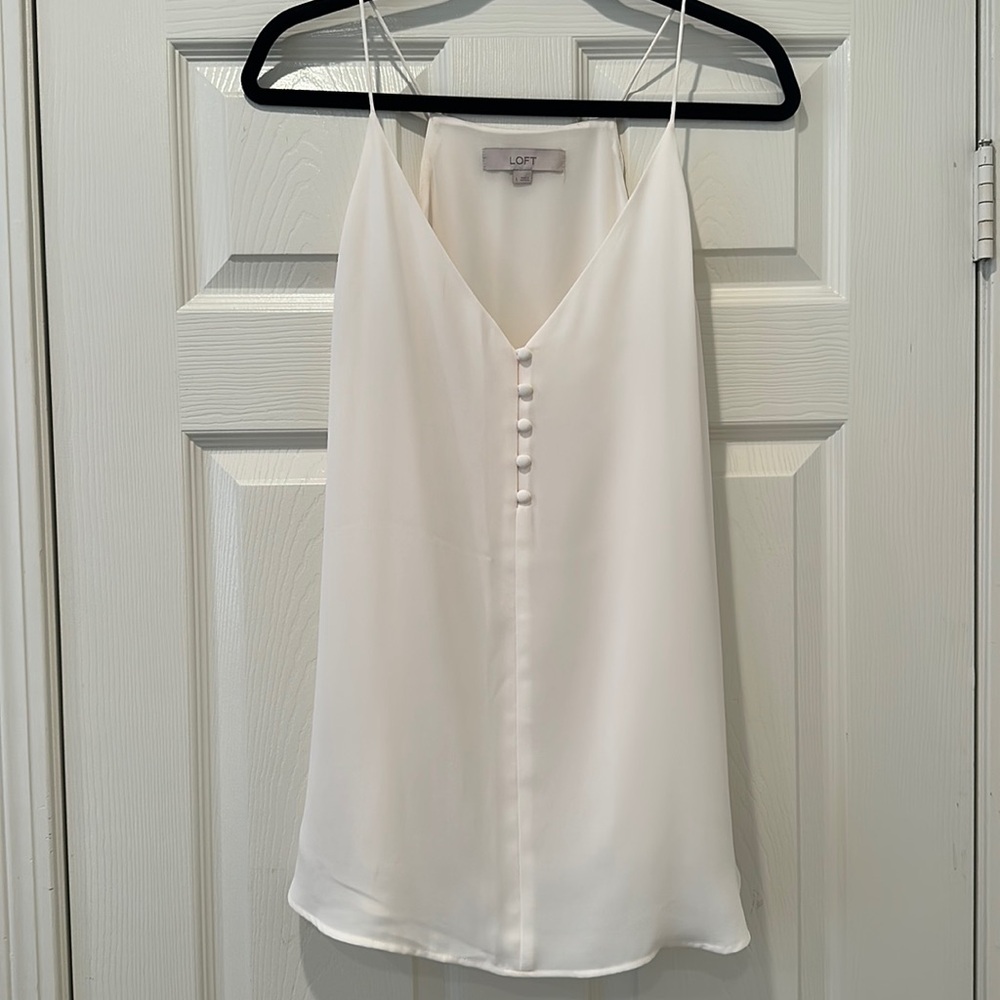 Sleeveless cream top/blouse from LOFT